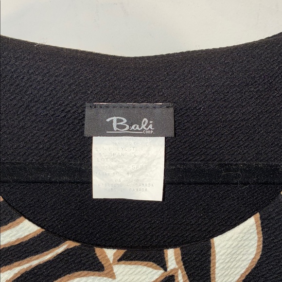 Bali Corp Animal Print and Faux Leather Detail Dress Size 16 - Picture 2 of 5